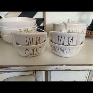 Rae Dunn Salsa Guacamole Queso Bowls